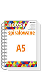 bloczki notesy reklamowe spiralowane A5