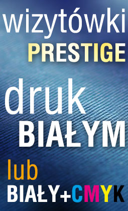 wizytówki na papierach ozdobnych, wizytówki druk białym lub biały + CMYK