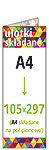 ulotki składane A4 do 105x297