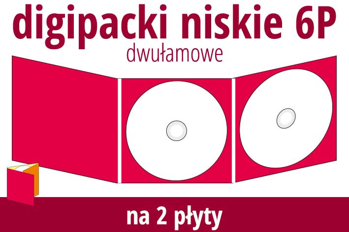 digipacki 6P na 2 płyty