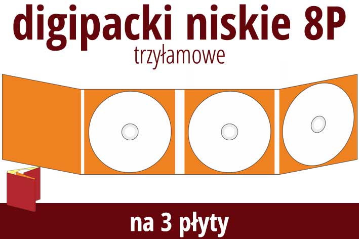 digipacki 8P na 3 płyty